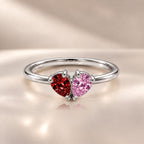 Demi Heart Ring - Silver Finish