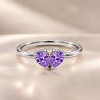 Demi Heart Ring - Silver Finish