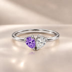 Demi Heart Ring - Silver Finish