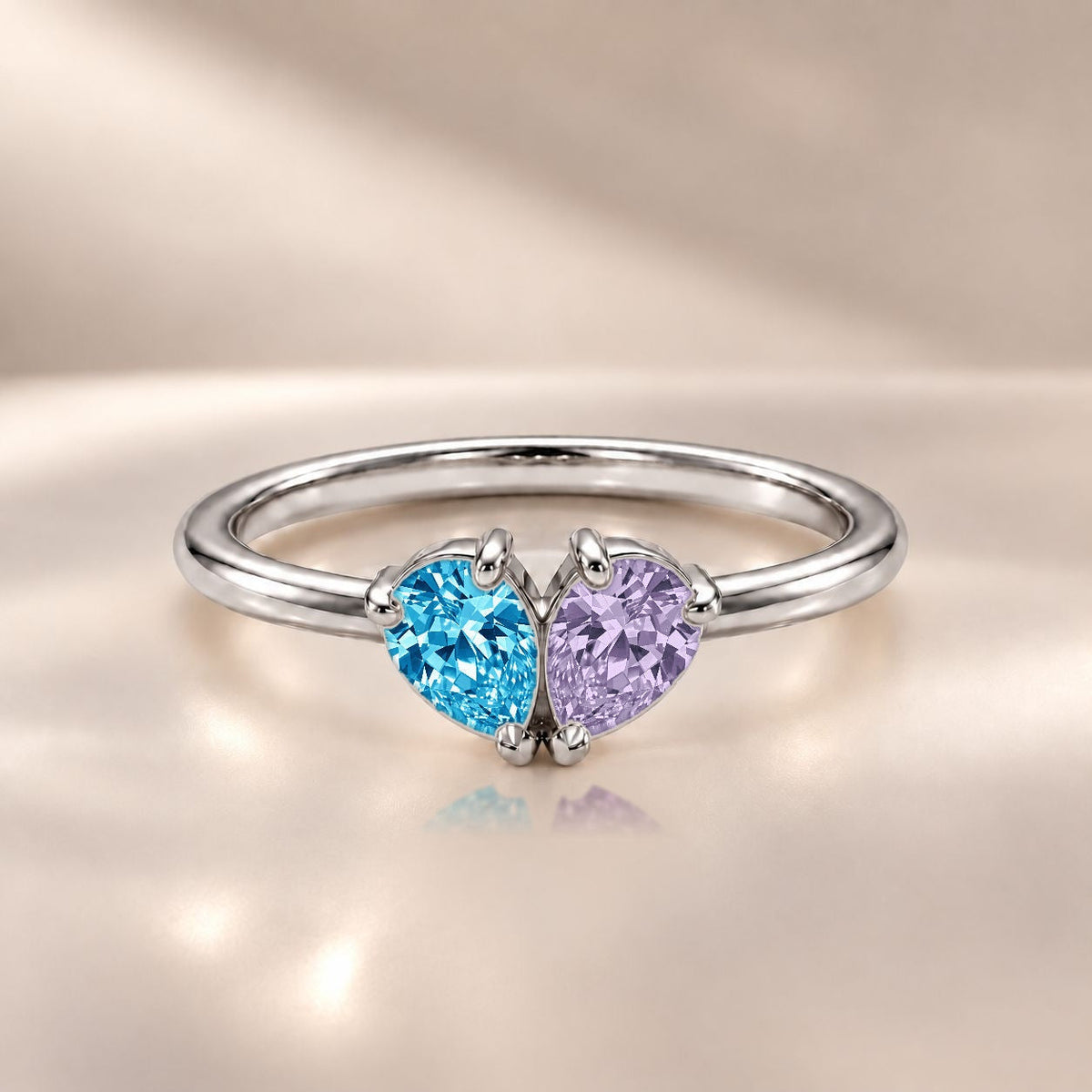 Demi Heart Ring - Silver Finish