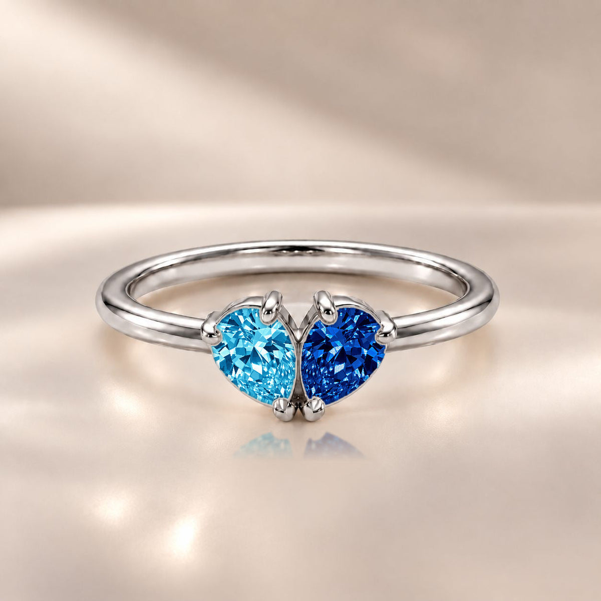 Demi Heart Ring - Silver Finish