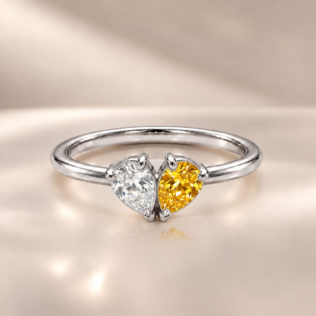 Demi Heart Ring - Silver Finish