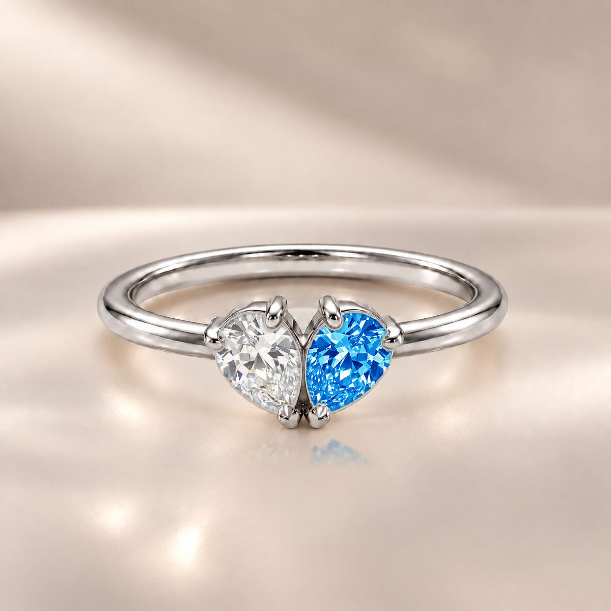 Demi Heart Ring - Silver Finish