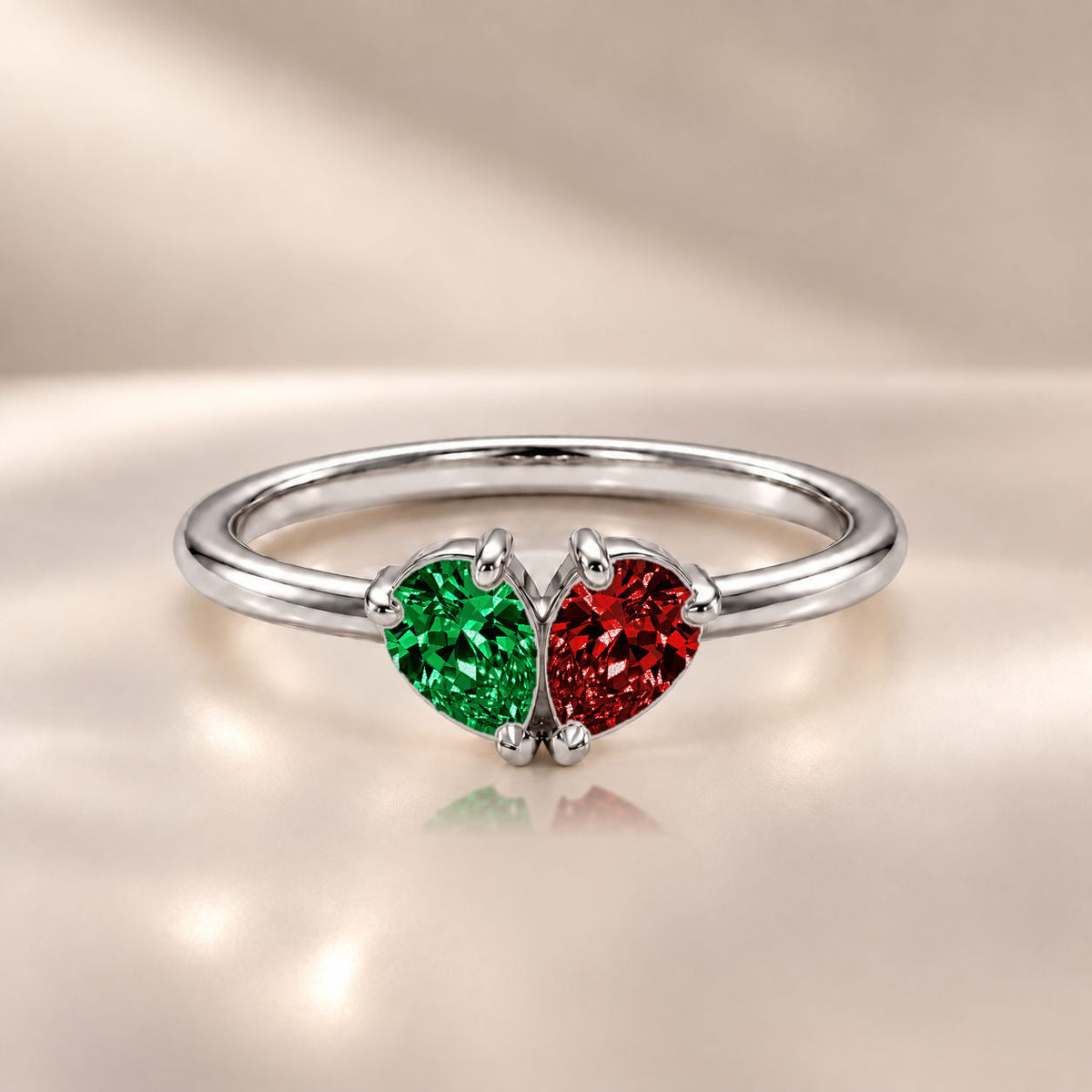 Demi Heart Ring - Silver Finish