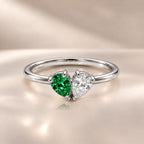 Demi Heart Ring - Silver Finish