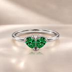 Demi Heart Ring - Silver Finish