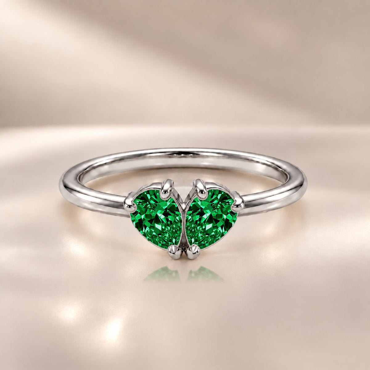 Demi Heart Ring - Silver Finish