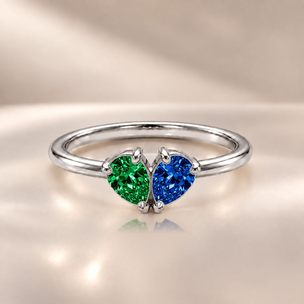 Demi Heart Ring - Silver Finish