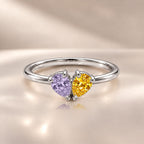 Demi Heart Ring - Silver Finish