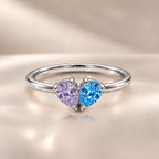 Demi Heart Ring - Silver Finish