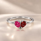 Demi Heart Ring - Silver Finish