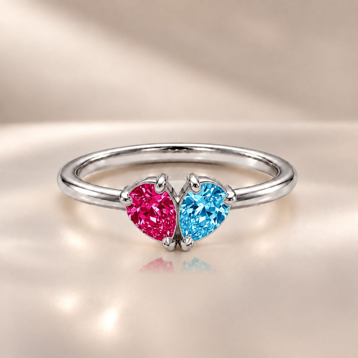 Demi Heart Ring - Silver Finish