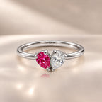 Demi Heart Ring - Silver Finish