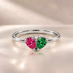 Demi Heart Ring - Silver Finish
