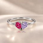 Demi Heart Ring - Silver Finish