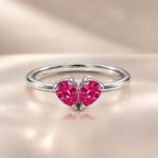 Demi Heart Ring - Silver Finish