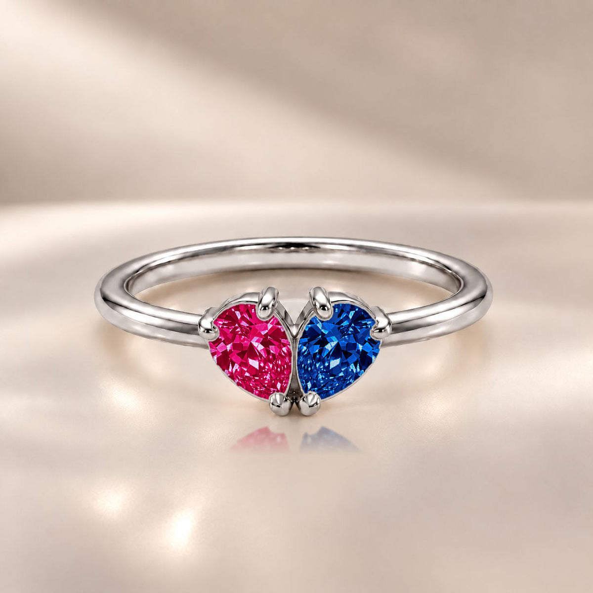 Demi Heart Ring - Silver Finish
