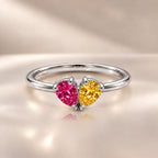 Demi Heart Ring - Silver Finish