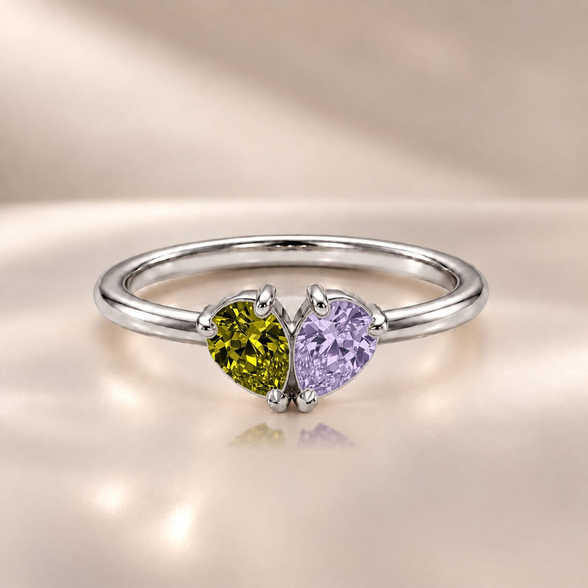 Demi Heart Ring - Silver Finish