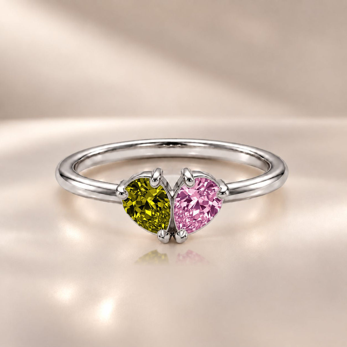 Demi Heart Ring - Silver Finish