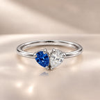 Demi Heart Ring - Silver Finish