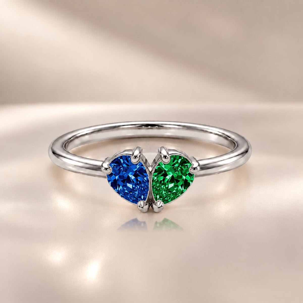 Demi Heart Ring - Silver Finish