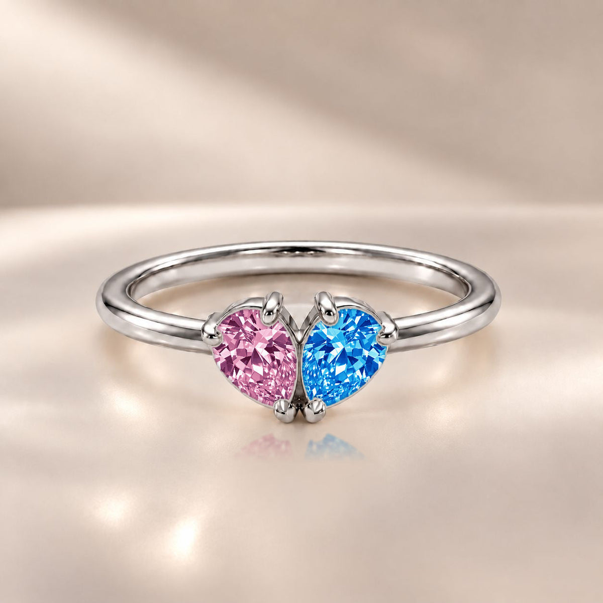 Demi Heart Ring - Silver Finish