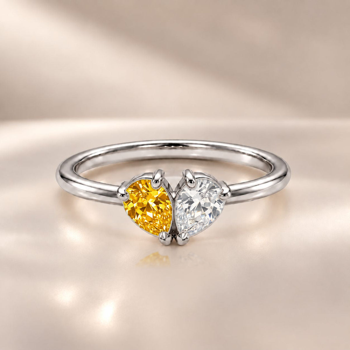 Demi Heart Ring - Silver Finish