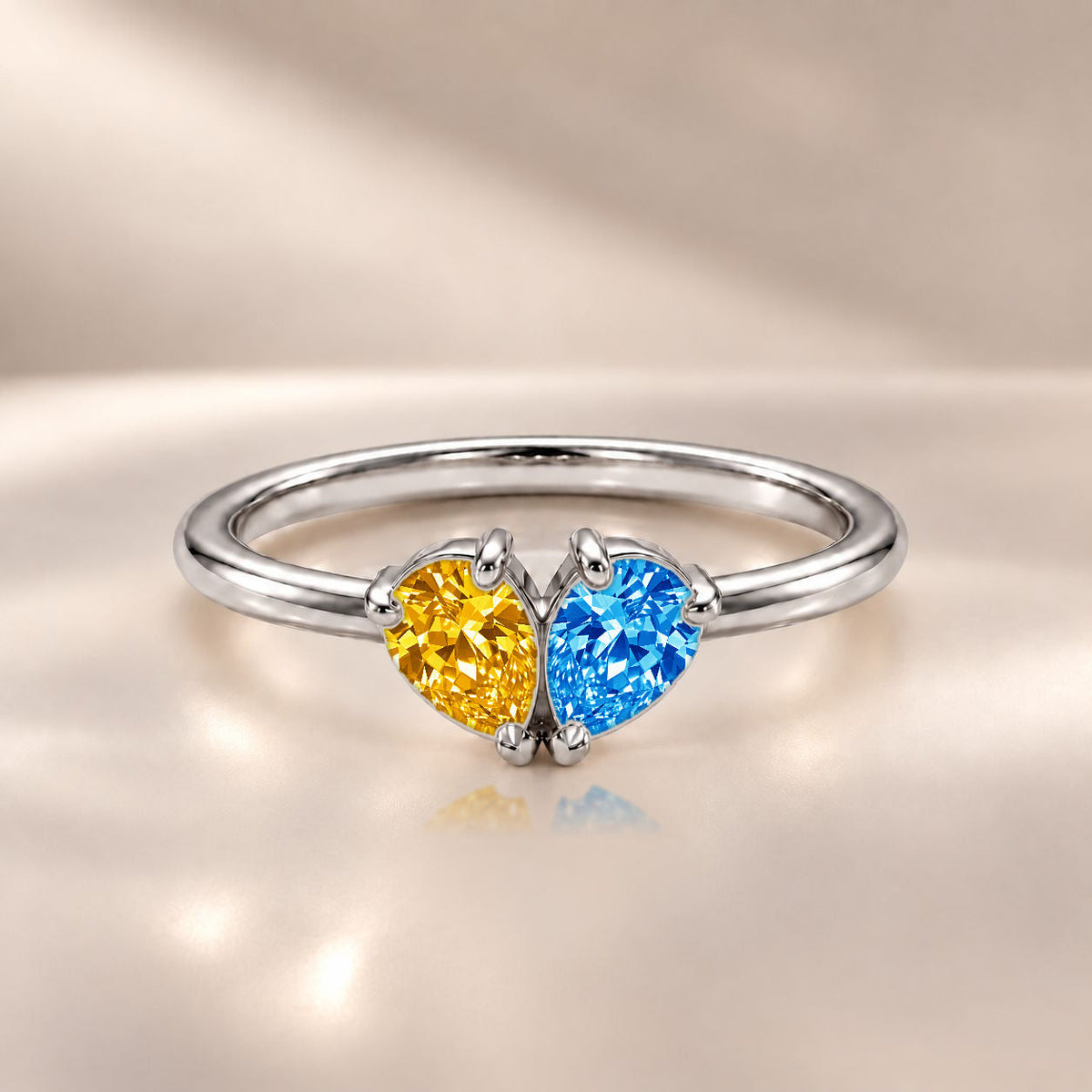 Demi Heart Ring - Silver Finish