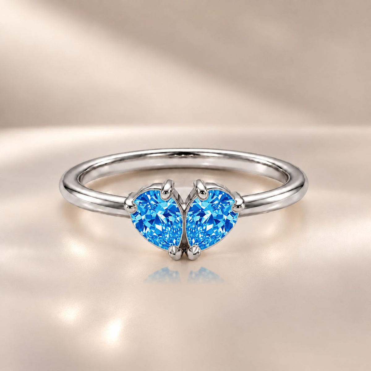 Demi Heart Ring - Silver Finish