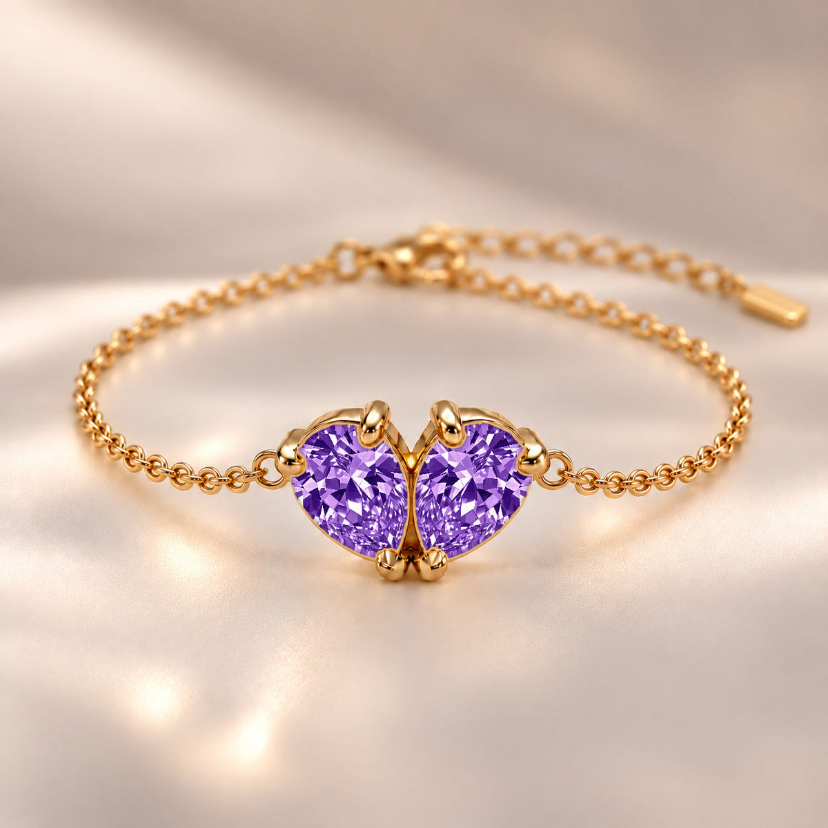 Demi Heart Bracelet - Gold Finish