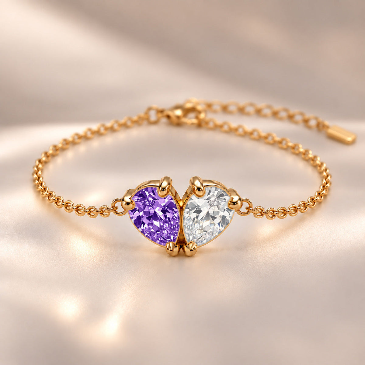 Demi Heart Bracelet - Gold Finish