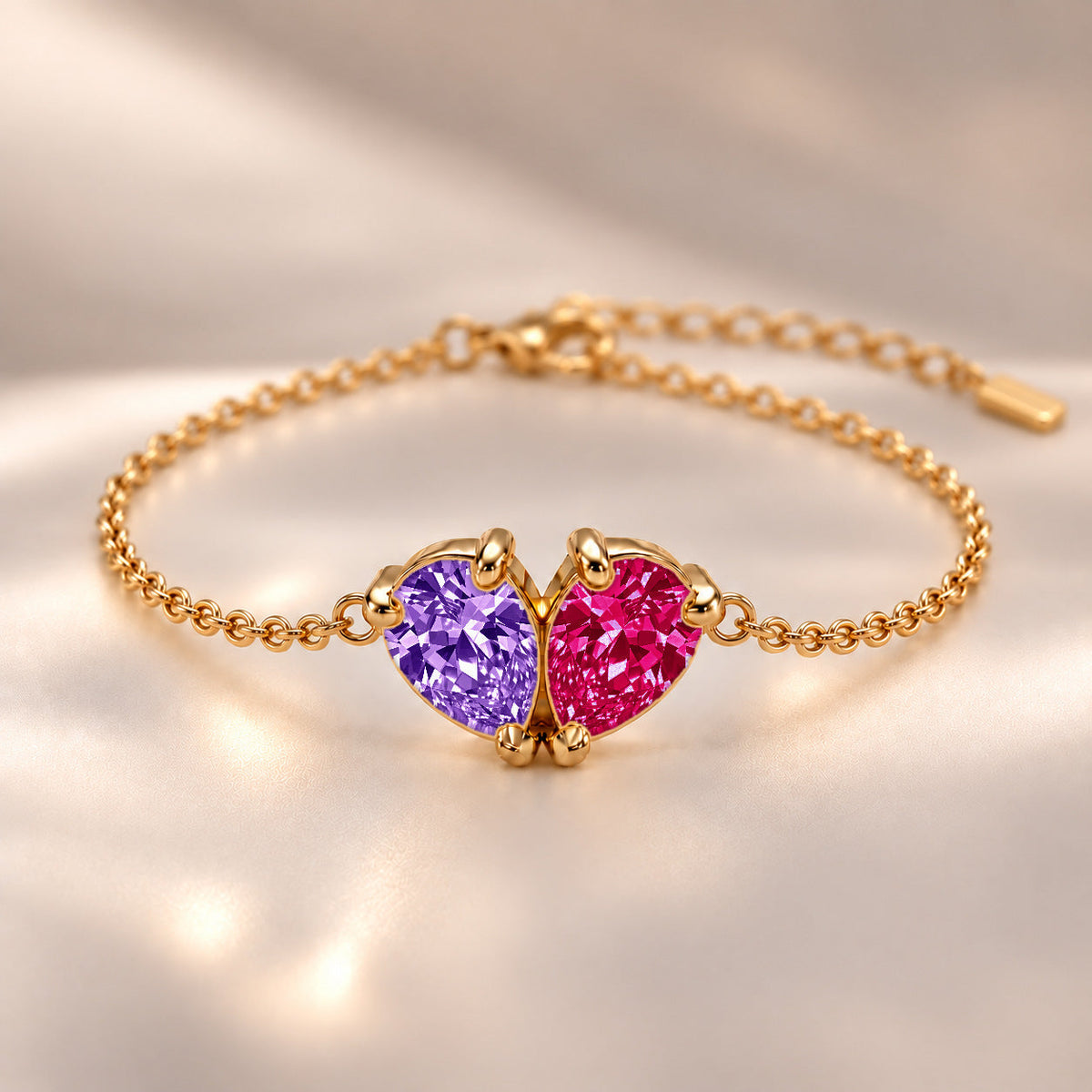 Demi Heart Bracelet - Gold Finish