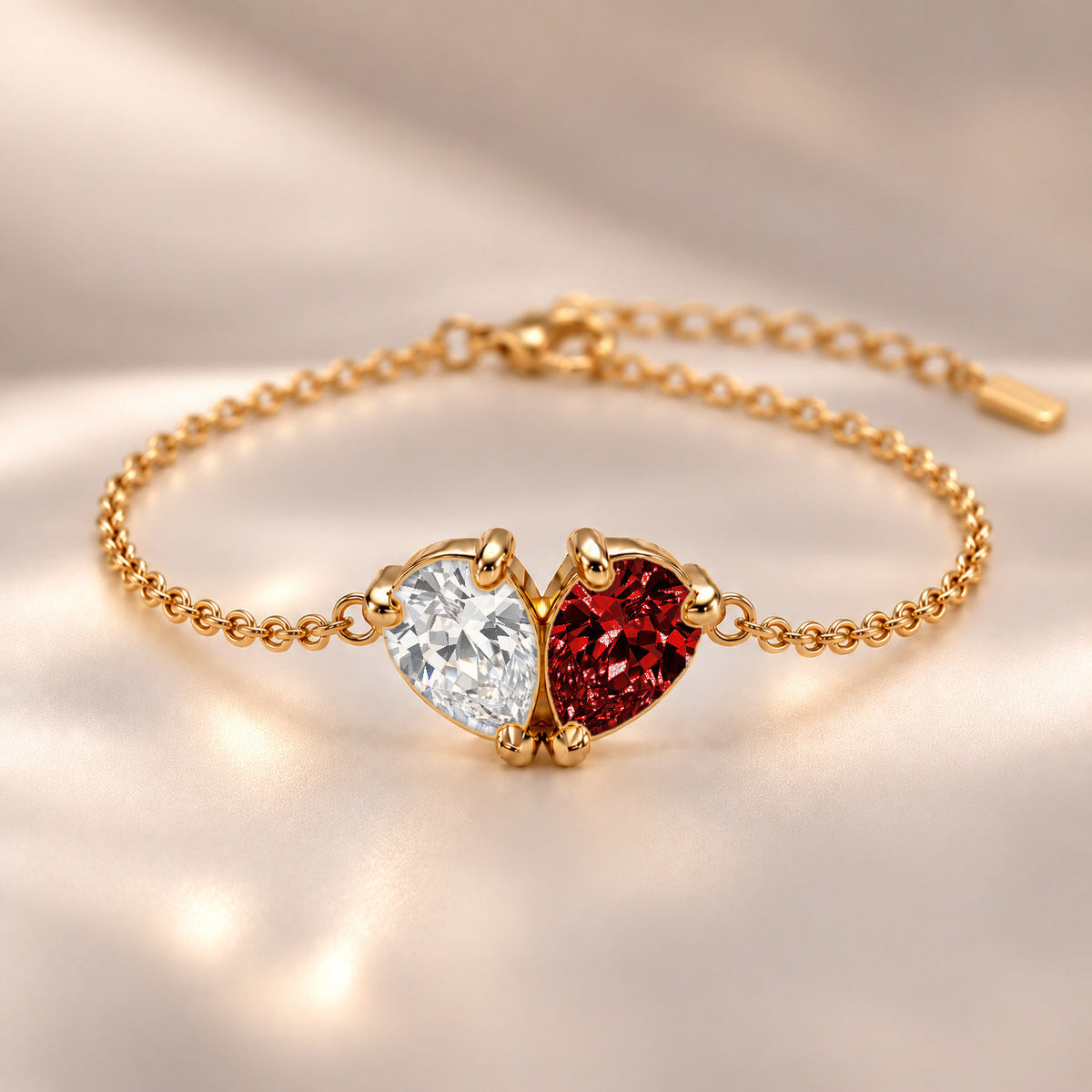 Demi Heart Bracelet - Gold Finish