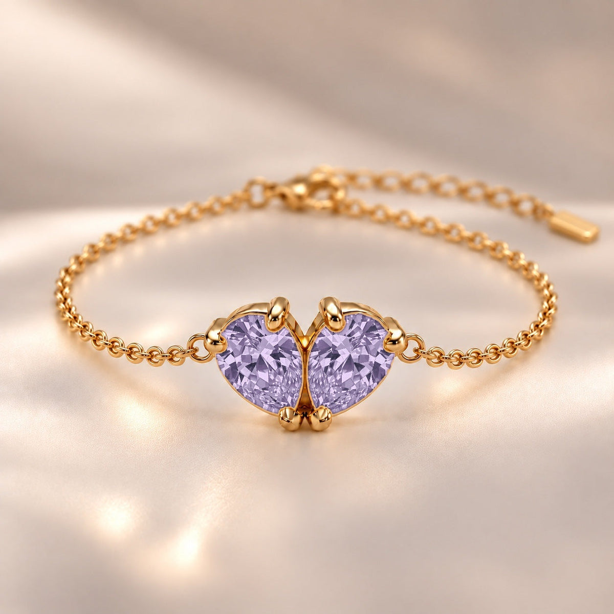 Demi Heart Bracelet - Gold Finish