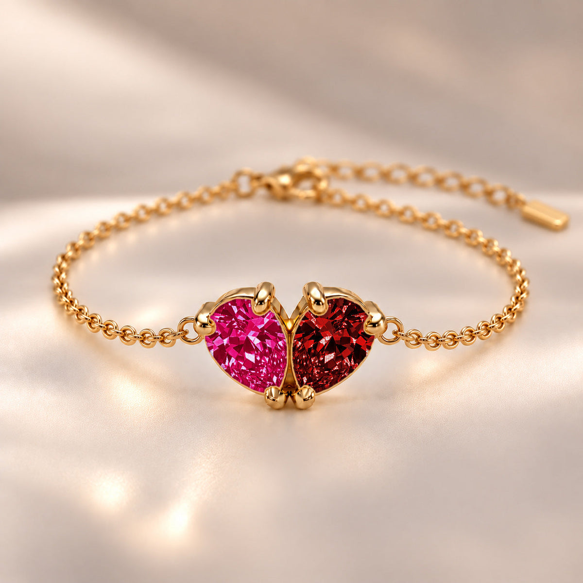 Demi Heart Bracelet - Gold Finish