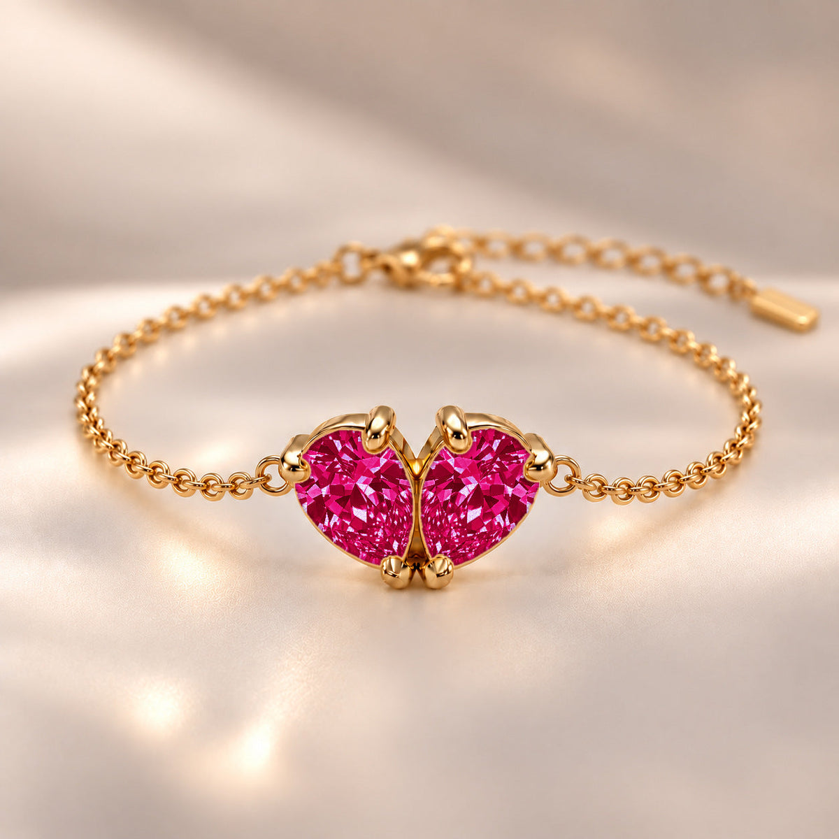 Demi Heart Bracelet - Gold Finish