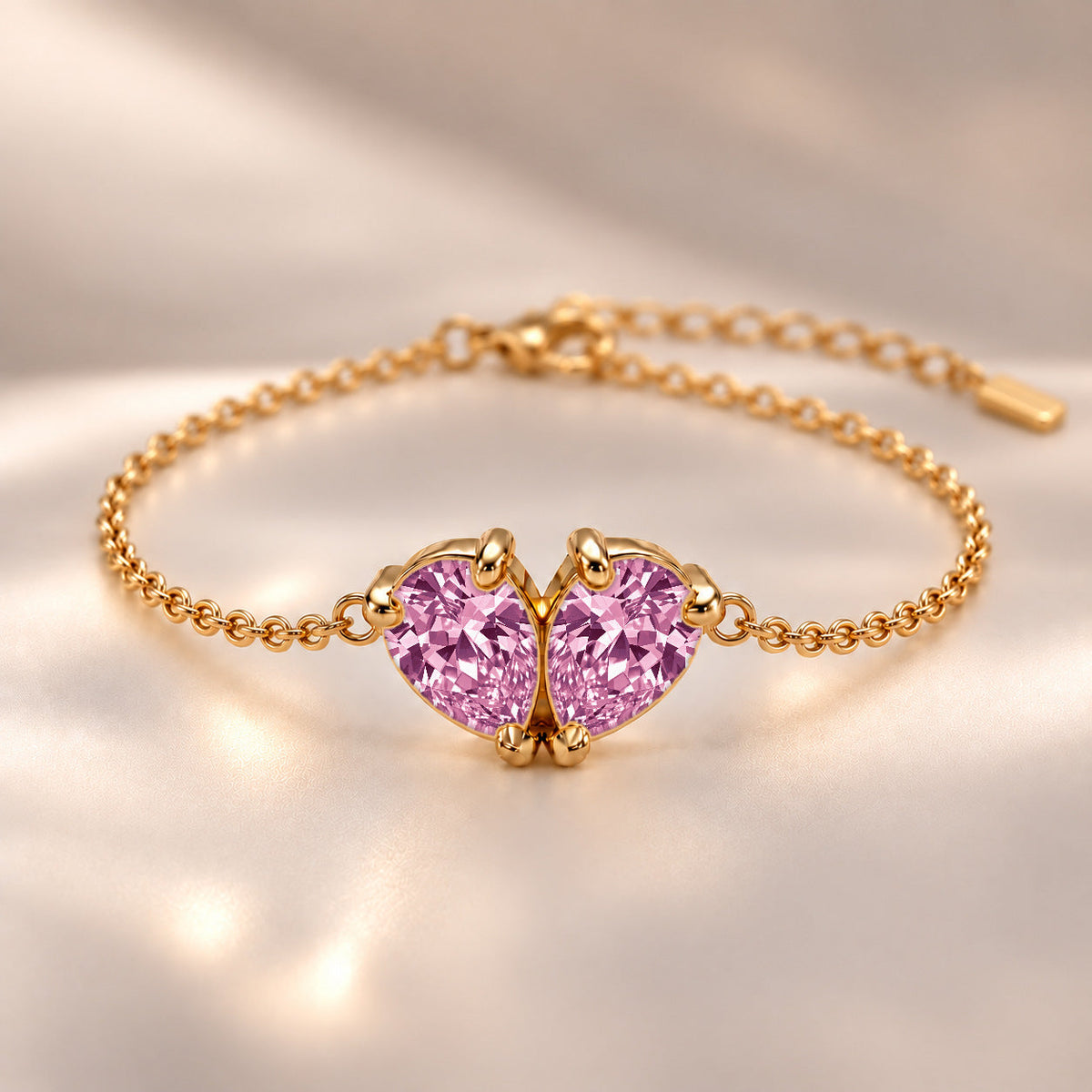 Demi Heart Bracelet - Gold Finish