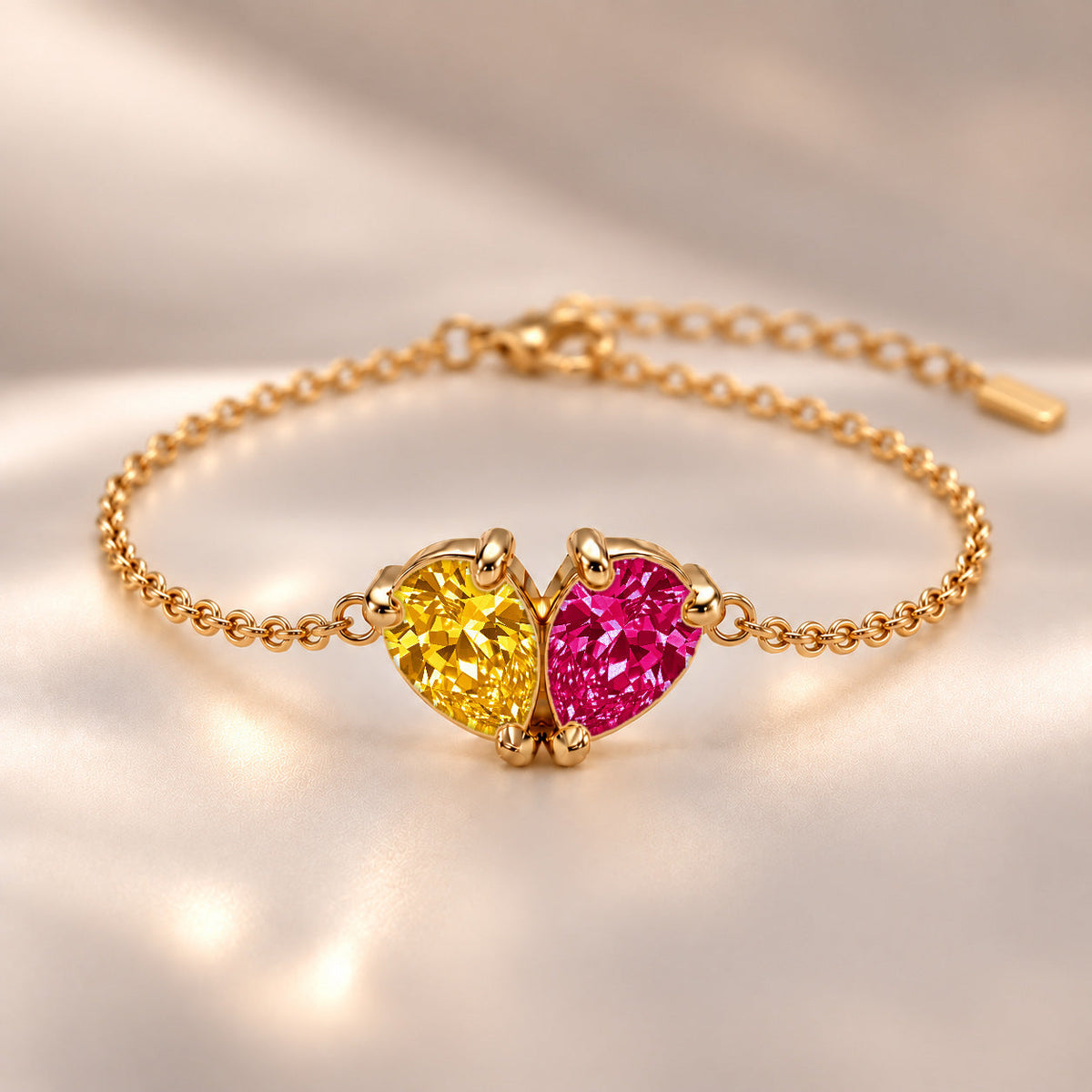 Demi Heart Bracelet - Gold Finish