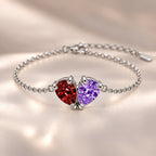 Demi Heart Bracelet - Silver Finish