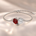 Demi Heart Bracelet - Silver Finish