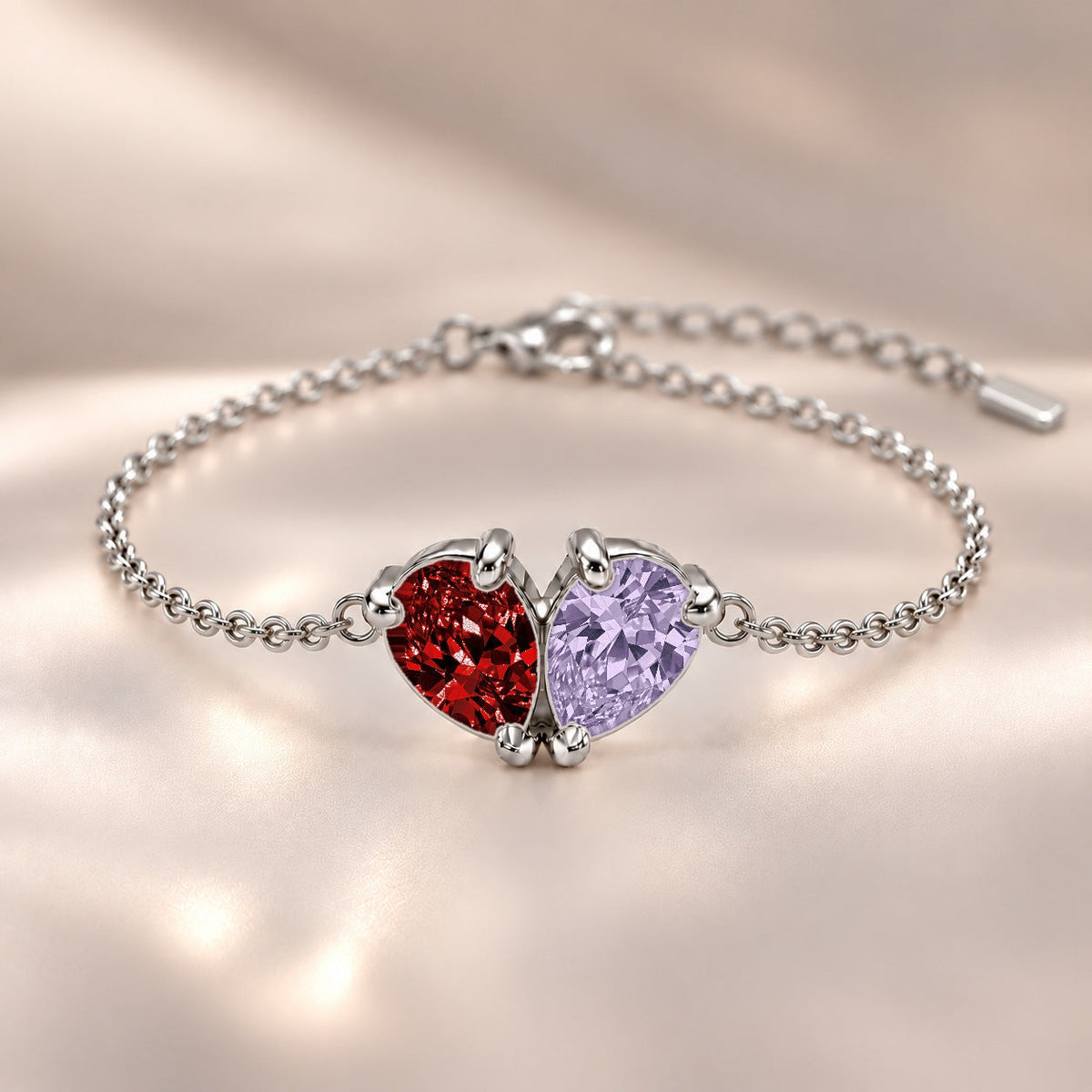 Demi Heart Bracelet - Silver Finish