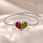 Demi Heart Bracelet - Silver Finish