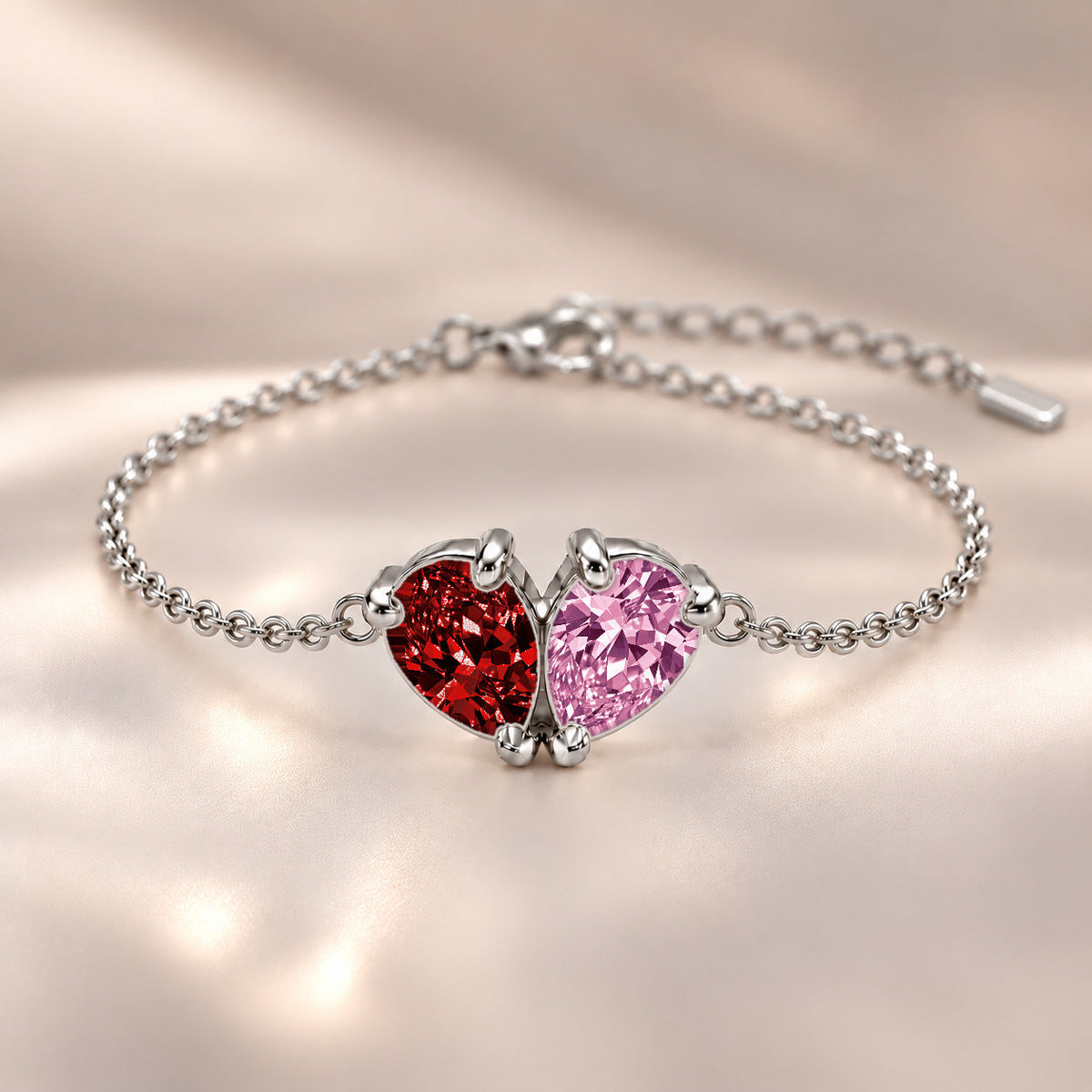 Demi Heart Bracelet - Silver Finish