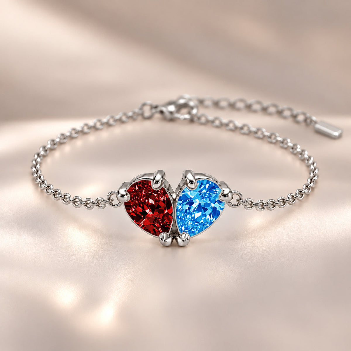 Demi Heart Bracelet - Silver Finish