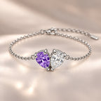Demi Heart Bracelet - Silver Finish