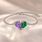 Demi Heart Bracelet - Silver Finish