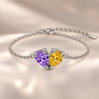 Demi Heart Bracelet - Silver Finish