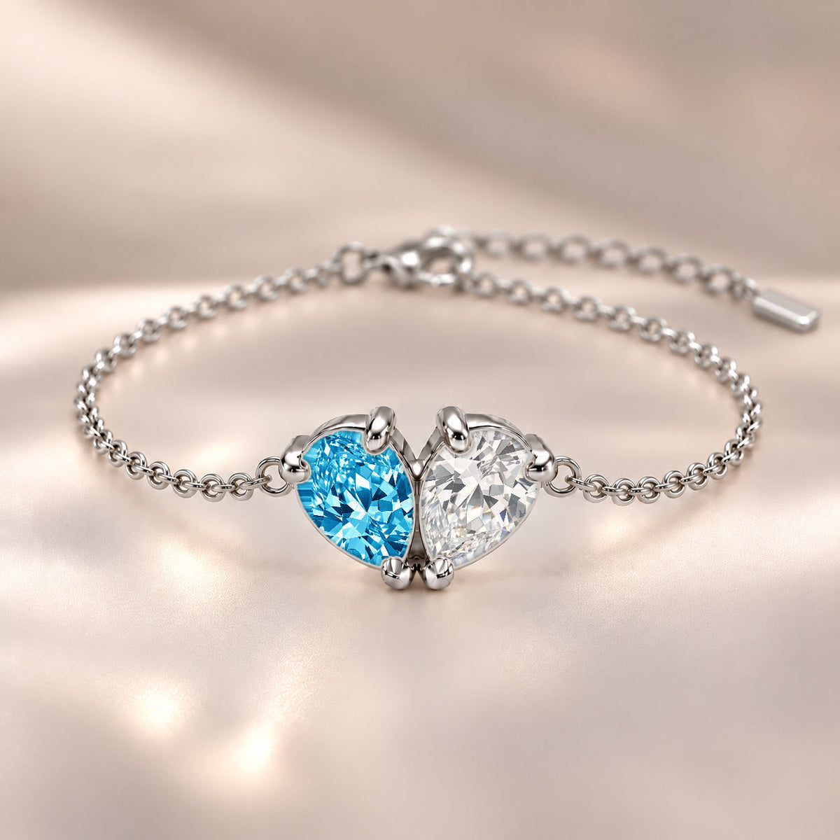 Demi Heart Bracelet - Silver Finish