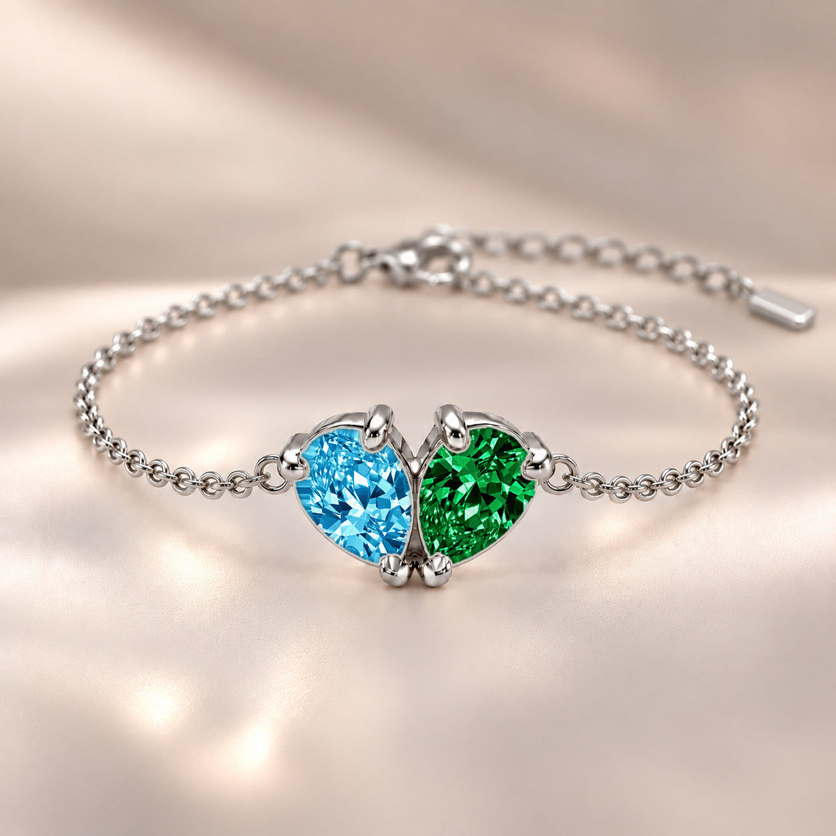 Demi Heart Bracelet - Silver Finish